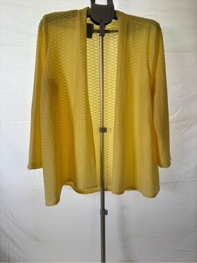 Bon Worth Sunny Yellow Lightweight Open Cardigan